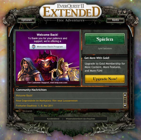 14.05.2011 - Everquest 2 ist wieder online