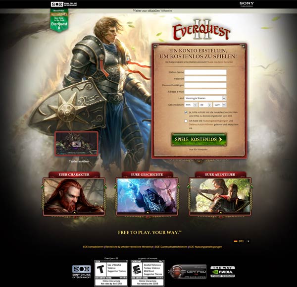 Neue Einsteiger-Seite für EverQuest 2