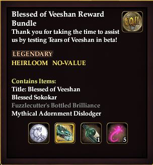 EverQuest 2 - Betatest Belohnung "Blessed of Veeshan"