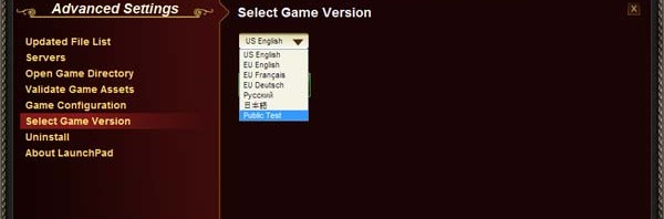 EverQuest II - Launchpad auf Testserver umstellen